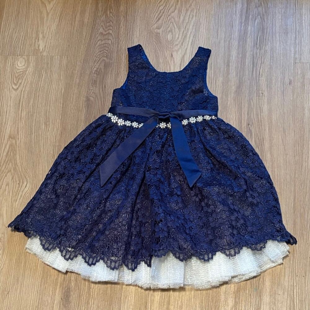 Special Occasion Lace American Princess Dress Blue Toddler Size 2T NWOT